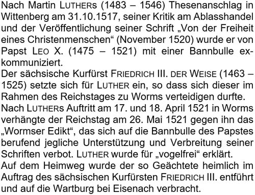 Nach Martin Luthers Thesenanschlag in Wittenberg am 31.10.1517 ...