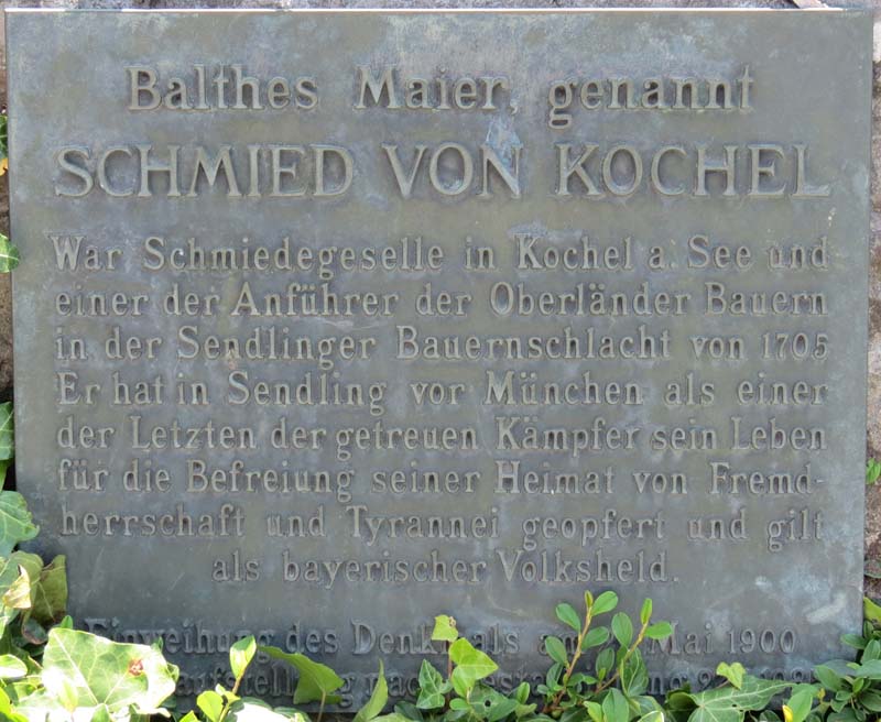 Balthes Maier, genannt Schmied von Kochel ...