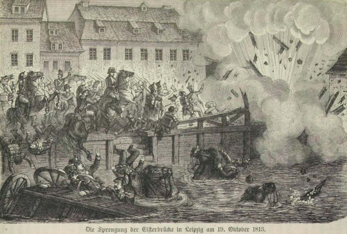 Die Sprengung der Elsterbrücke am 19. Oktober 1813