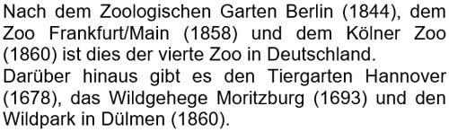 Nach dem Zoologischen Garten Berlin (1844), ...