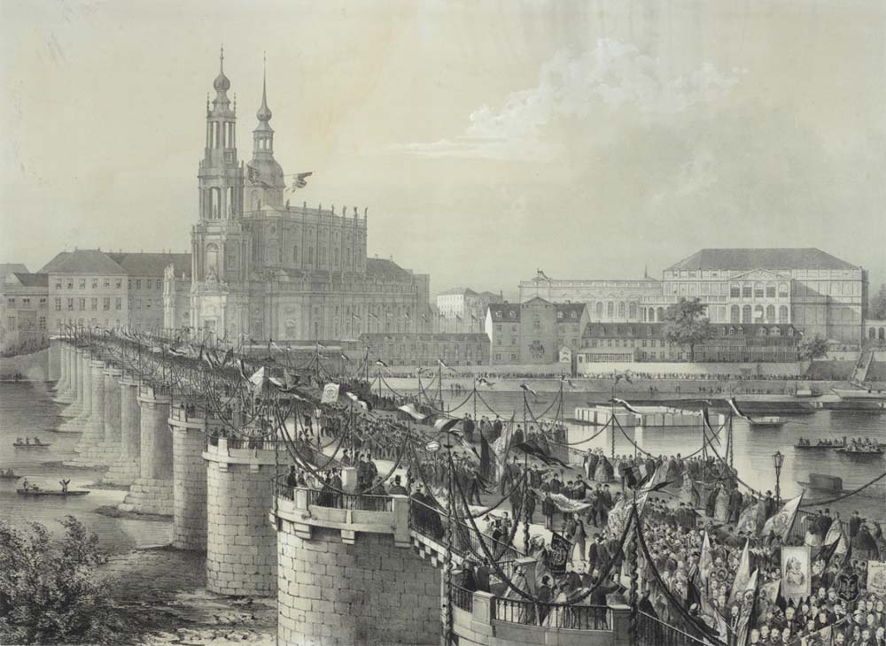 Festzug auf der Augustusbrücke
