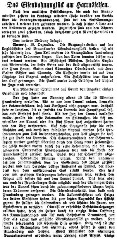 Artikel in der ´Dresdner Volkszeitung´ vom 16. Dezember 1913