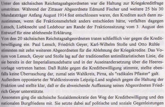 aus: ´Die sächsische Sozialdemokratie vom Kaiserreich bis zur Republik (1871 - 1923)´, 1998, Seite 95