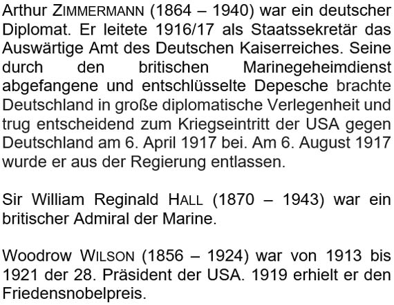 Arthur Zimmermann war ein Staatssekretär im Auswärtigen Amt ...
