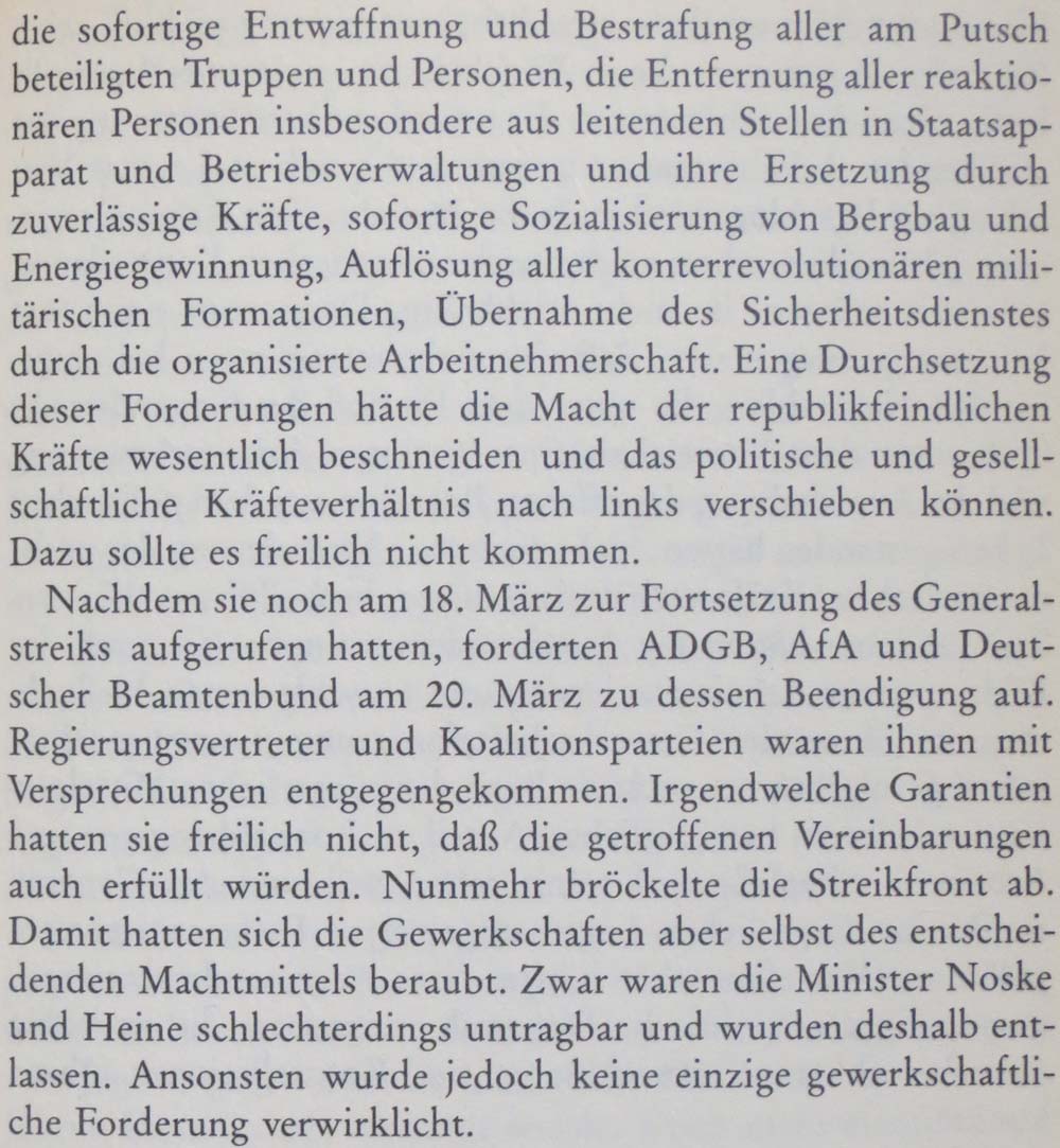 aus: ´Geschichte der deutschen Gewerkschaftsbewegung´, Seite 201
