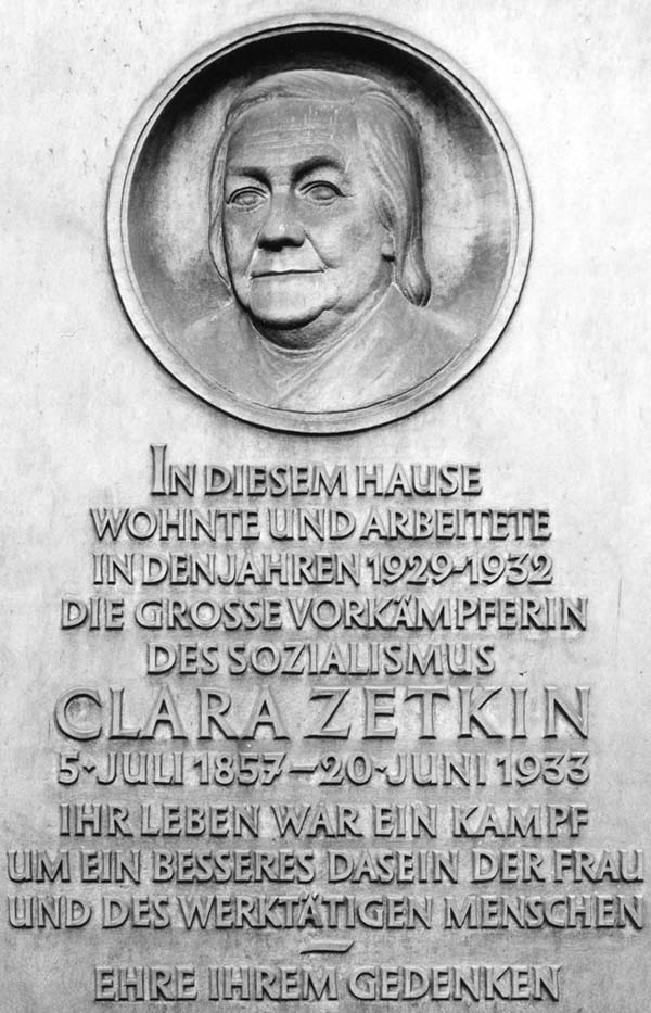 Gedenktafel für Clara Zetkin in Birkenwerder