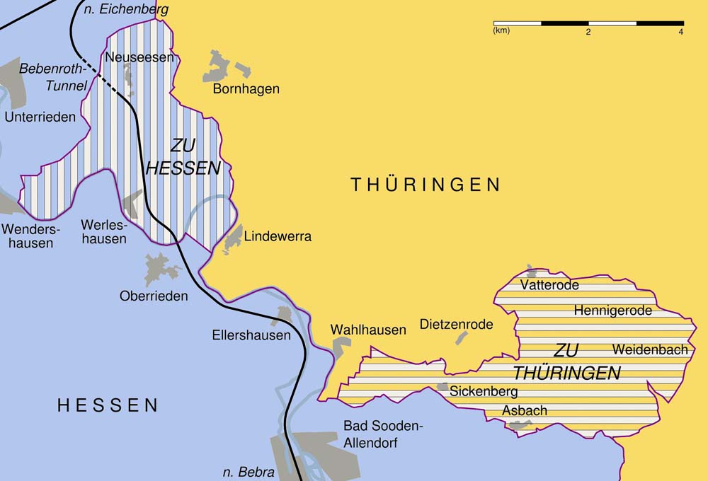 Gebietstausch durch das Wanfrieder Abkommen am 17. September 1945