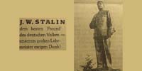 In Ost-Berlin wird das Stalin-Denkmal enthüllt