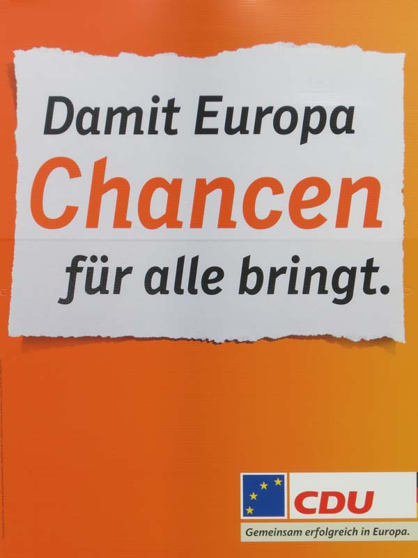 CDU - Damit Europa Chancen für alle bringt.