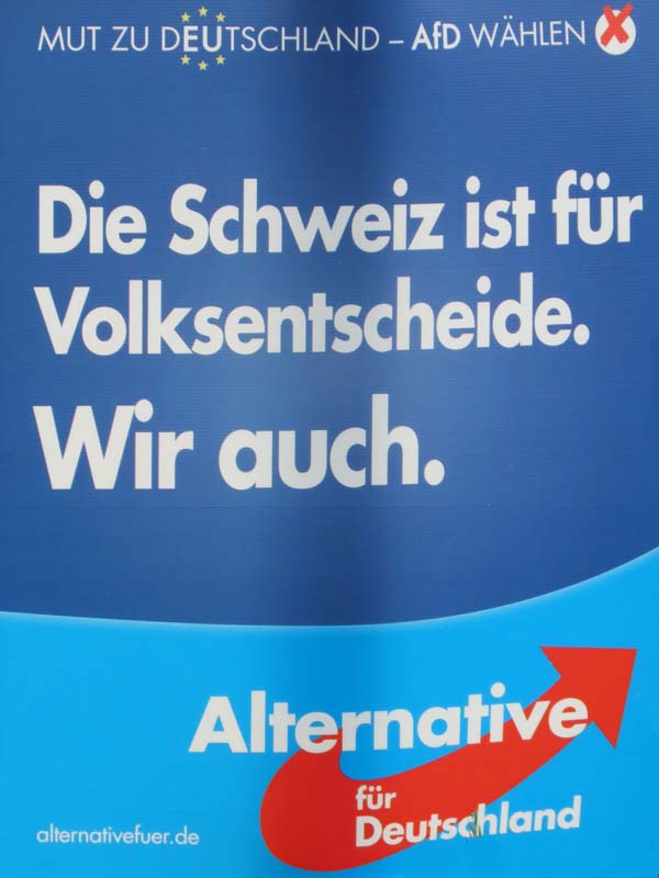 AfD - Die Schweiz ist für Volksentscheide. Wir auch.