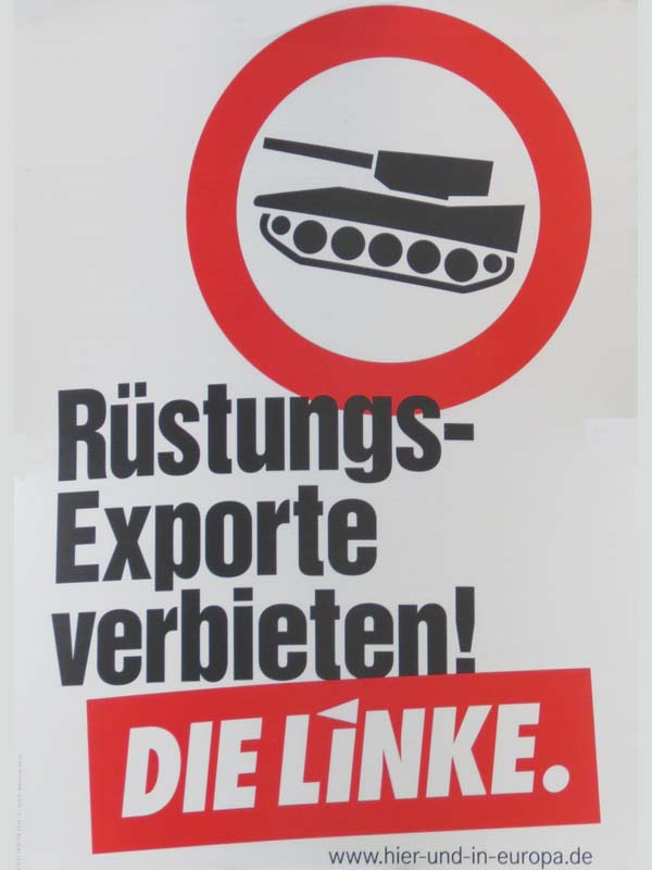 Linke - Rüstungsexporte verbieten!