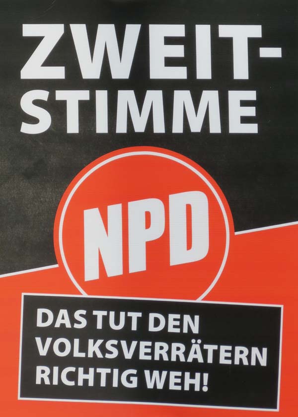 NPD - Zweitstimmer NPD - Das tut den Volksverrätern richtig weh!