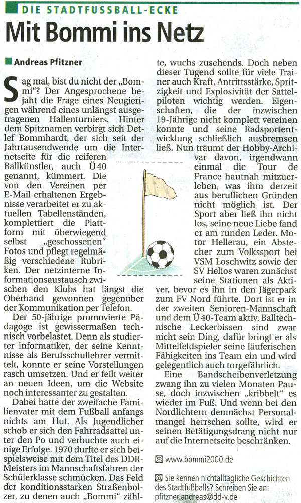 Artikel der Schsischen Zeitung vom 17. April 2007