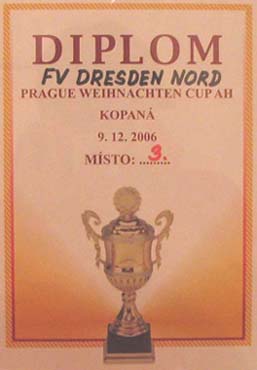 Urkunde für den 3. Platz