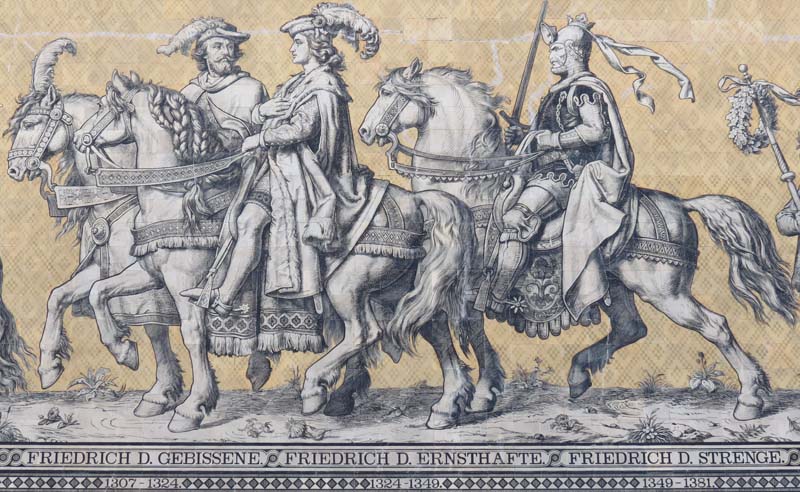Fürstenzug: Friedrich II. der Ernsthafte (groß)