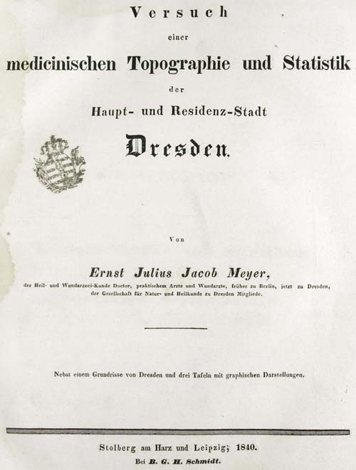 Ernst Julius Jacob Meyer: Versuch einer medicinischen Topographie ...