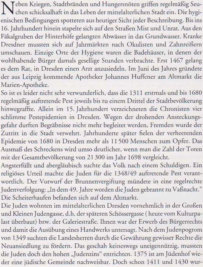 aus: ´Geschichte der Stadt Dresden´ von Uwe Schieferdecker, 2003, Seite 20