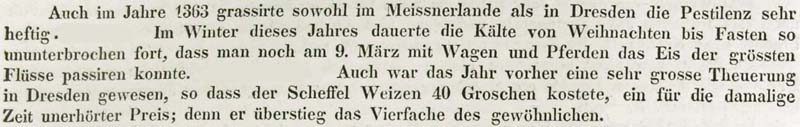 Auch 1363 grassierte in Dresden die Pest ...