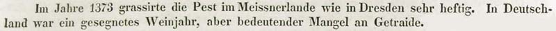 Auch 1373 grassierte in Dresden die Pest ...
