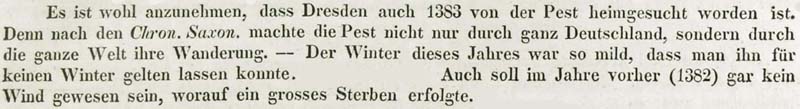 Auch 1383 grassierte in Dresden die Pest ...