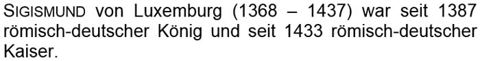 Wordtext über Sigismund von Luxemburg
