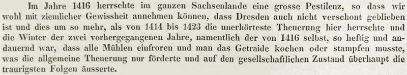 Auch 1416 grassierte in Dresden die Pest ...