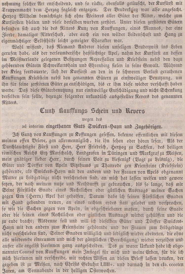 aus: ´Das goldne Buch vom Vaterlande´, Löbau: Walde, 1859, Seite 153