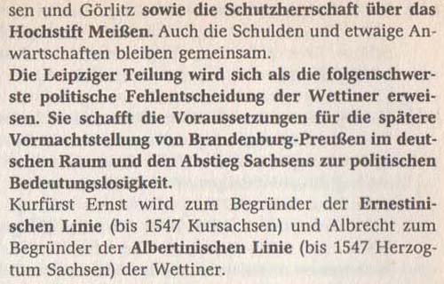 aus: Günter Naumann: Geschichte in Daten - Sachsen, 2003, Seite 83