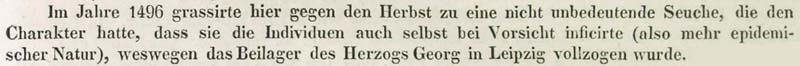 Auch 1496 grassierte in Dresden die Pest ...