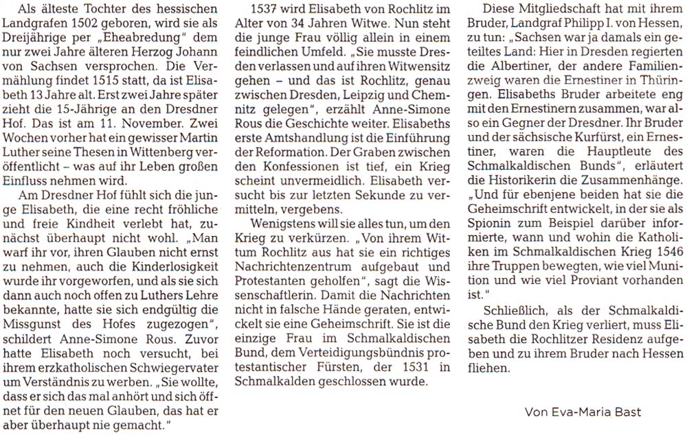 Artikel in der ´Sächsischen Zeitung´ vom 4. Januar 2019