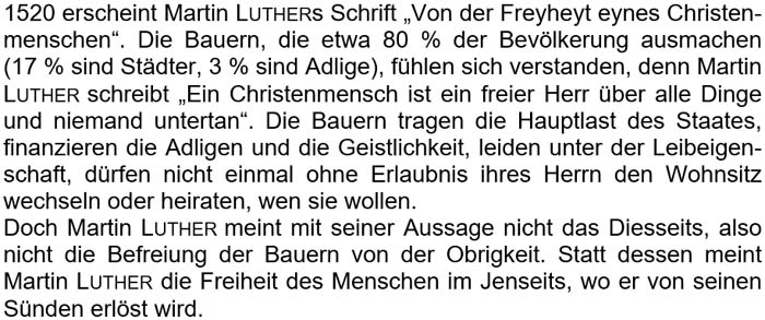 1520 erscheint Martin Luthers Schrift ´Von der Freyheyt eynes Christenmenschen´. ...