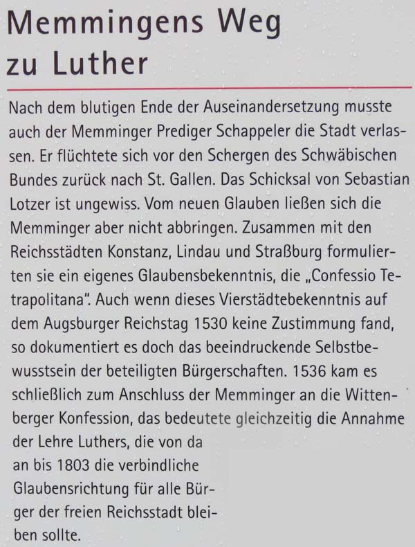 Memmingens Weg zu Luther: Nach dem blutigen Ende ...