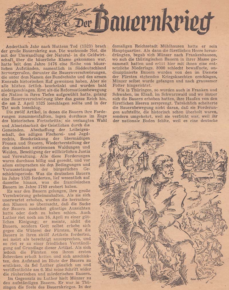 der Bauernkrieg - Teil 1