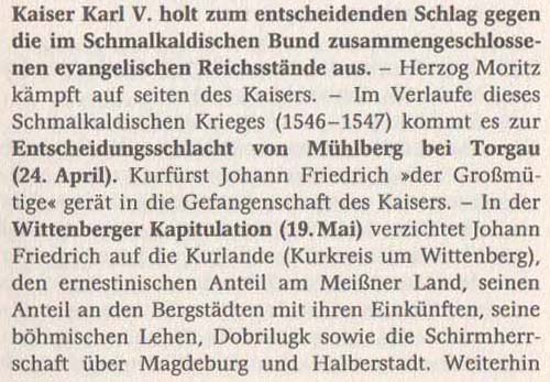 aus: Günter Naumann: Geschichte in Daten - Sachsen, 2003, Seite 102