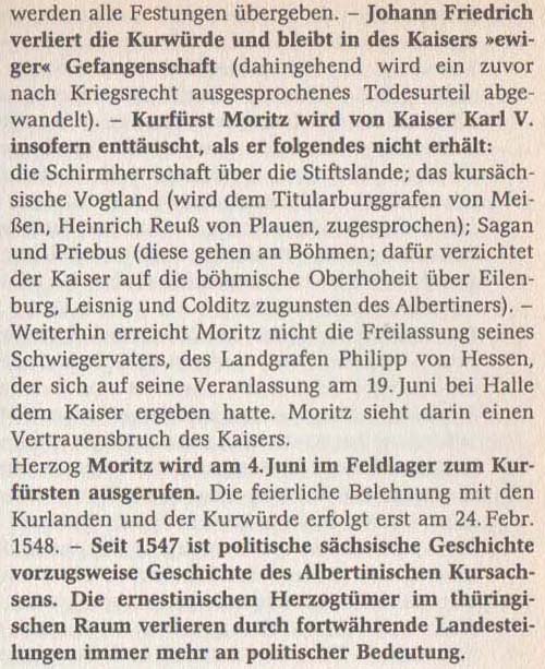 aus: Günter Naumann: Geschichte in Daten - Sachsen, 2003, Seite 103