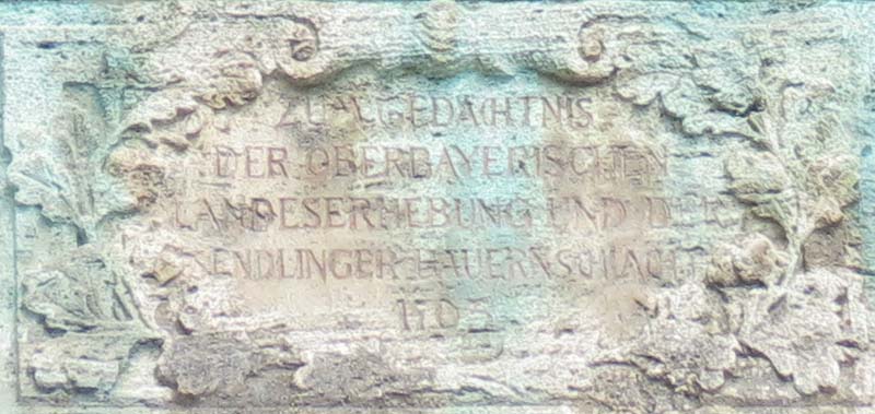 Inschrift am Denkmal für den Schmied von Kochel