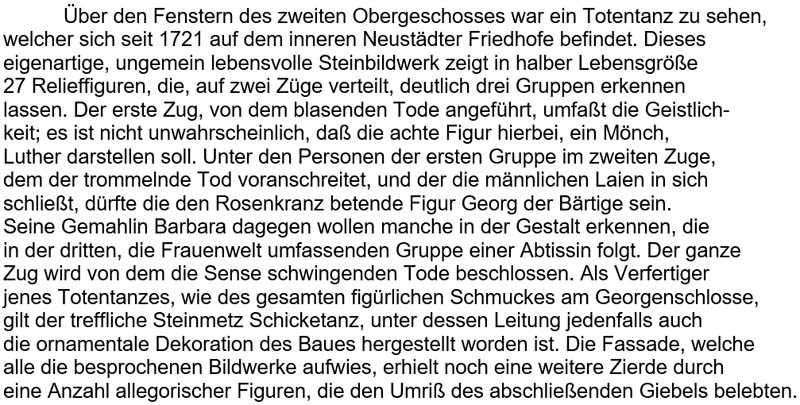 Text zum Totentanz auf dem Inneren Neustädter Friedhof