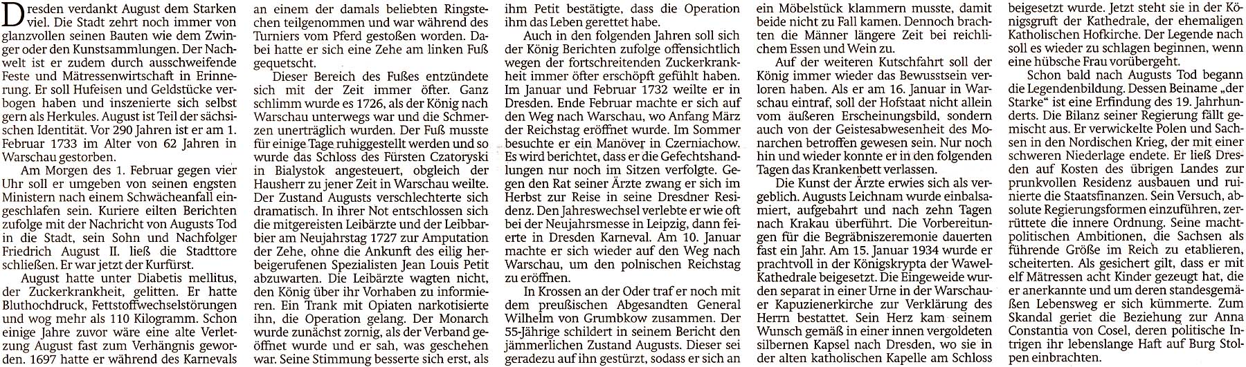 Artikel in der ´Sächsischen Zeitung´ vom 4. Februar 2023