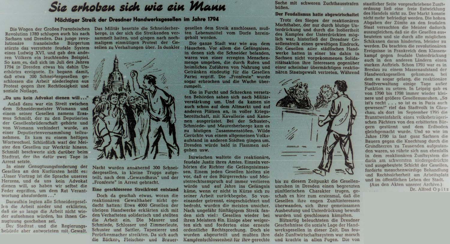 Artikel aus der ´Sächsischen Zeitung´ vom 10. Dezember 1953