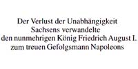 Sachsen wird Königreich - aber zu welchem Preis?