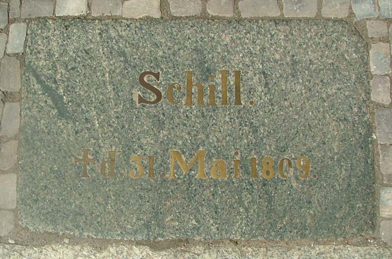 Gedenkstein ´Schill + d. 31. Mai 1809´