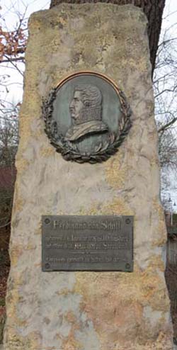 Gedenkstein am Geburtshaus von Ferdinand von Schill