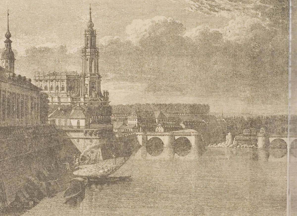 Bild der gesprengten Augustusbrücke