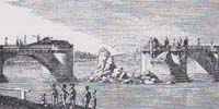Die Franzosen sprengen die Augustusbrücke