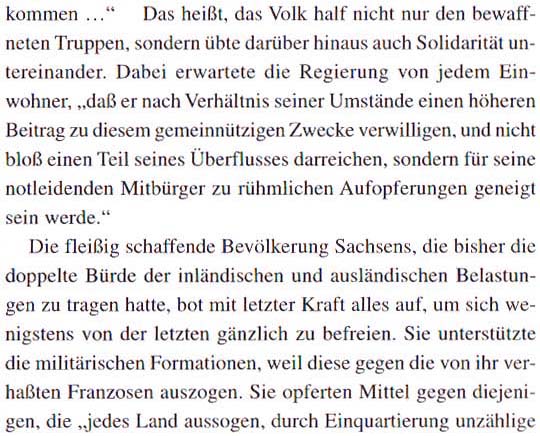 aus ´Sachsen gegen Napoleon´ von Reinhard Köpping, Seite 93 unten