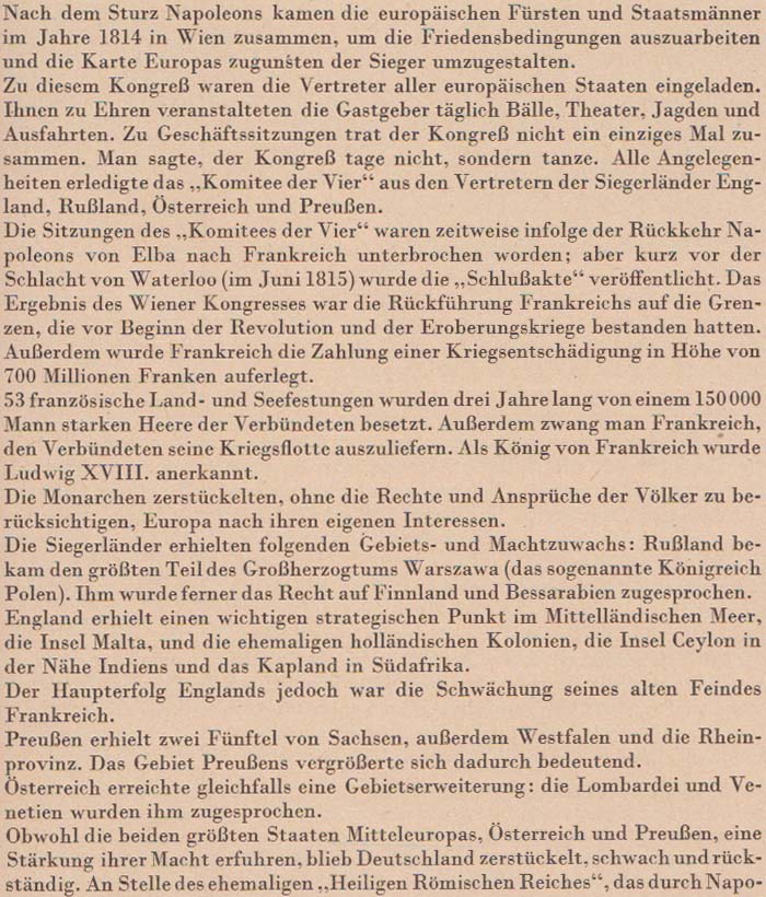 aus: ´Geschichte der Neuzeit 1640 - 1870´, Seite 139