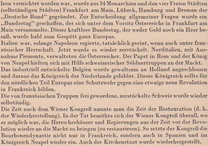 aus: ´Geschichte der Neuzeit 1640 - 1870´, Seite 140