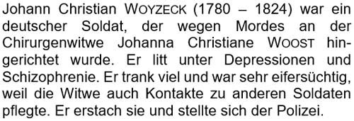 Johann Christian Woyzeck (1780 – 1824) war ein deutscher Soldat ...