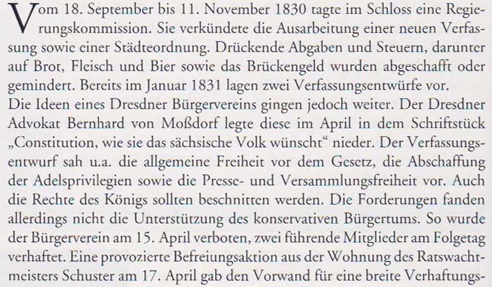 aus: ´Geschichte der Stadt Dresden´ von Uwe Schieferdecker, 2003, Seite 70