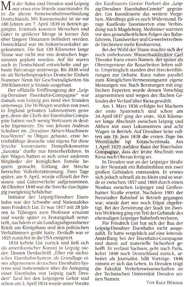 Artikel in der ´Sächsischen Zeitung´ vom 6. April 2019